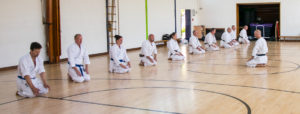 Wado-Ryu Karate dojo class at Farnham, Surrey
